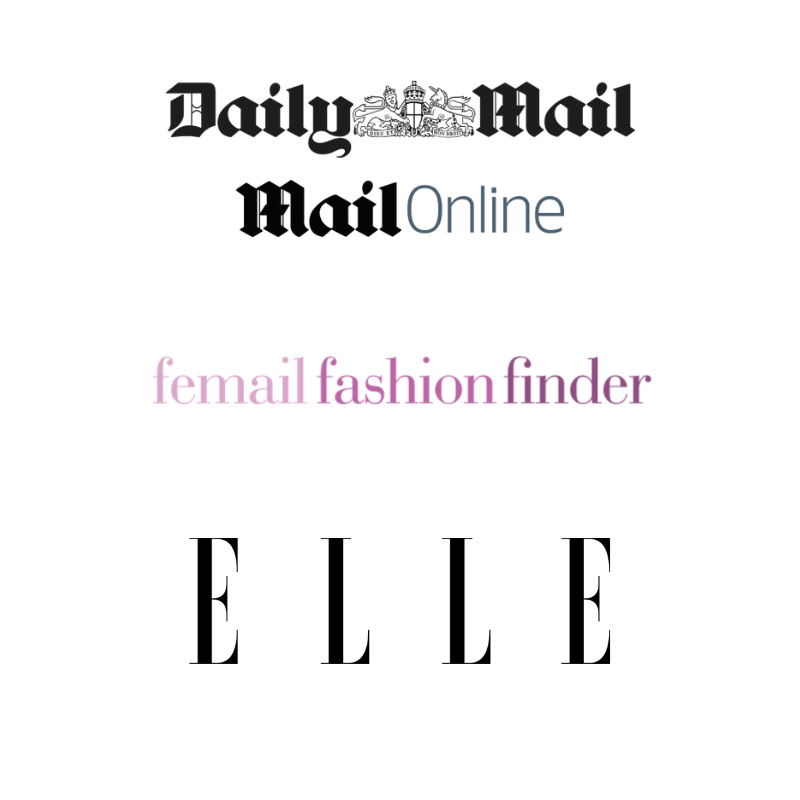 YAN NEO LONDON AS SEEN IN PRESS FEATURED IN THE DAILY MAIL ONLINE, FEMAIL FASHION FINDER, ELLE MAGAZINE, COMPANY MAGAZINE, LAZIN MAGAZIN AND GOLDFOIL MAGAZINE