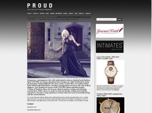 Press: Proud Magazine - Yan Neo London