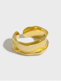 Yan Neo London Halo Irregular Matte & Shine Gold Ring - Yan Neo London